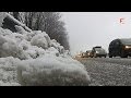 Wintereinbruch in Ostfrankreich - Reisende stranden in Notunterkünften