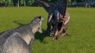 Allosaurus VS Spinosaurus - Jurassic World Evolution