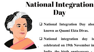 10 lines on National lintegration Day Essay on National Integration Day speech National Integration