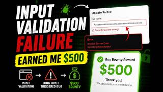 Input Validation Failure Earned Me $500