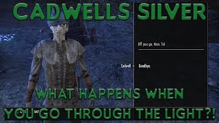 ESO: Cadwells Silver, What happens when i go through the light? Do i lose all my stuff?!