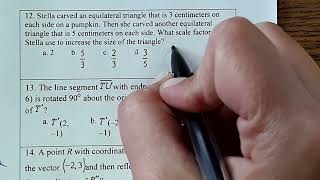 Geometry Chapter 4 Practice Test: Transformations