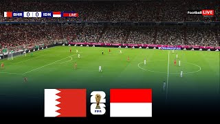 INDONESIA VS BAHRAIN Live Streaming I Kualifiaksi Piala Dunia 2026 - Siaran Langsung | simulasi PES