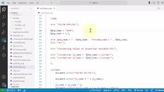 Passing values from javascript to php and php to javascript