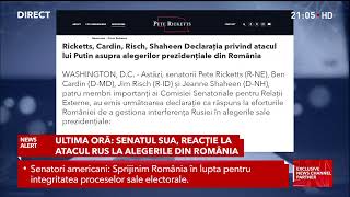 Senatori SUA: Atacul lui Putin asupra democrației din România, un exemplu al războiului său hibrid