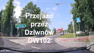 Przejazd przez Dziwnów. DW102. Centrum. Zachodniopomorskie. Polska.