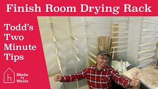 BUILD A DRYING RACK FOR A SPRAY BOOTH FOR WOODWORKING: great workshop idea