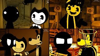 BENDY AND THE INK MACHINE CHAPTER 1-4 IN A NUTSHELL (Stickman vs BATIM Animation