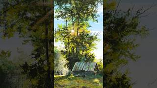 ART / Summer Morning - Acrylic Painting #shorts #short #shortvideo