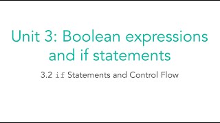 AP CSA 3.2 if Statements and Control Flow
