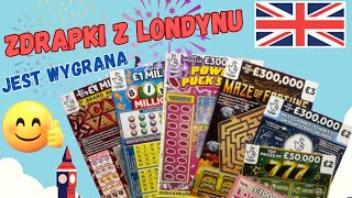 ZDRAPKI Z LONDYNU😍🥳💸JEST WYGRANA A JESZCZE DRUGA CZĘŚĆ PRZED NAMI 🥰✊ #zdrapki #lottery #scratchcards