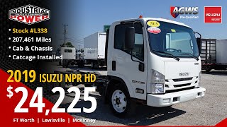 2019 Isuzu NPR HD (Cab \u0026 Chassis - Gas) Commercial Truck V8 - Cat Cage Installed - #L338