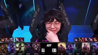 EDG2-1战胜RA第一局，uzi尽力了！阿乐在干嘛？【Fuker解说】