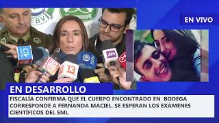 Confirman hallazgo del cuerpo de Fernanda Maciel en bodega de Conchalí