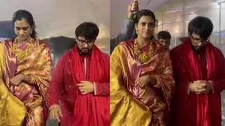 First Visuals of PV Sindhu and Her Husband Venkata Datta Sai After Marriage at Tirumala