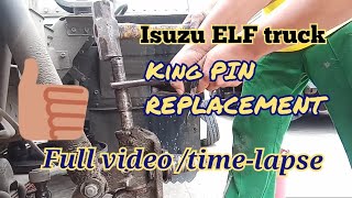 Isuzu ELF truck KING PIN replacement / full video time-lapse