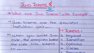 What Are Java Tokens? Complete Explanation with Examples | Java for Beginners | In Hindi