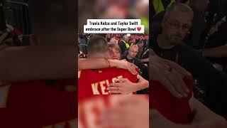 Taylor and Travis after the Chiefs Super Bowl win ❤️ (📺: CBS) #shorts