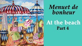 Coloring 'Menuet de bonheur'. At the beach. Part 4 / Prismacolor pencils