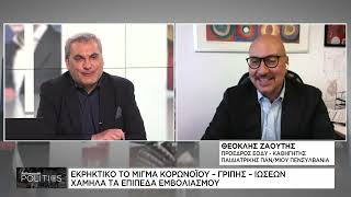 Θ. Ζαούτης: Εκρηκτικό το μίγμα κορωνοϊού - γρίπης - ιώσεων χαμηλά τα επίπεδα εμβολιασμού