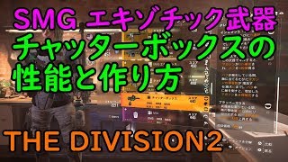 【ディビジョン2】ＳＭＧ エキゾチック武器 チャッターボックスの紹介＆取り方【THE DIVISION2】