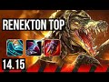 RENEKTON vs AURORA (TOP) | 6 solo kills, 500+ games | VN Grandmaster | 14.15