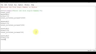 Reverse the Five Digit Number in Python