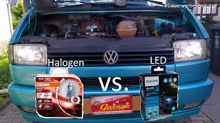 *13* Halogen vs LED Birnen im Oldtimer VW T4