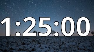 1 Hour 25 Minutes Countdown Timer With Alarm Sound At the End (Simple Beep)