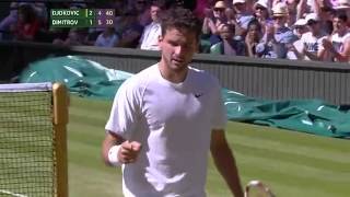 Dimitrov amazing court coverage - Wimbledon 2014