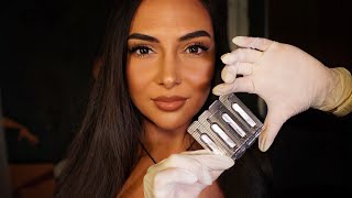 ASMR Face Touching | Latex Gloves| Whispered Ear to Ear