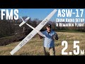 FMS - ASW-17 - 2.5m - Crow Radio Setup & Remaiden Flight