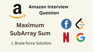 Maximum Subarray Sum - Part 1: Math & Brute Force Approach | Code & Algo Explained | For Beginners