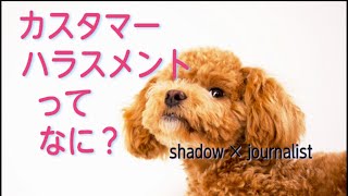 【話題の】カスタマーハラスメントって、なに？　／参照：厚生労働省ホームページ／カスハラ／ES向上／音声説明付き／反社会的なクレーマーから従業員を守りましょう！