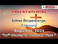 Female key with Vocals!/Salmo Responsoryo: August 18, 2024-Cebuano/20th Sunday in Ordinary Time