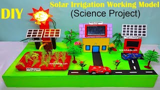 solar powered irrigation system working model science project - diy - science exhibition  howtofunda