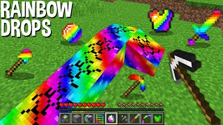 HOW to MINE RAINBOW LIQUID and get RAINBOW DROPS in Minecraft ???