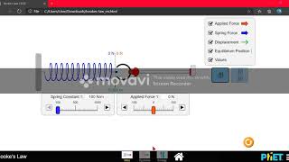 Virtual Lab Intro Hooke's Law guide