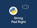 string pad right in python 😀