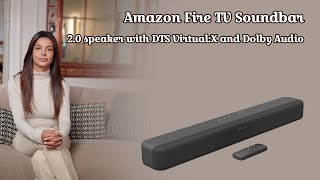 Amazon Fire TV Soundbar, 2.0 speaker with DTS Virtual:X and Dolby Audio, Bluetooth connectivity