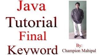 Learn Java Tutorial 17 final keyword and overriding with example