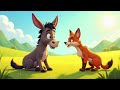 the lion and the foolish donkey short bedtime story with moral english animal story for kids