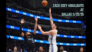 Zach Edey Highlights vs Dallas Mavericks - November 22, 2025