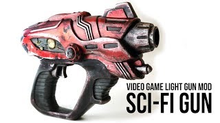 RETRO VIDEO GAME LIGHT GUN MOD: DIY SCI FI WEAPON PROP