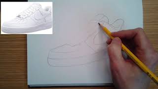 how to draw nike air force's