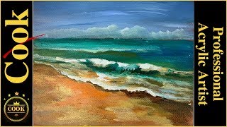 Color it Wow A Caribbean Ocean Scene Acrylic Painting Tutorial for Beginner and Advanced Artists
