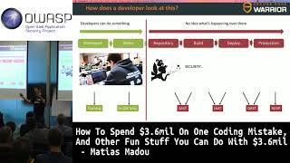 OWASP BeNeLux Day How to spend $3.6mil on one coding mistake by Matias Madou