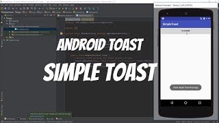 Android Toast Tutorial 26 - Simple Toast