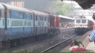 [IRFCA] 130Kmph : WAP-7 Fastest Mumbai Rajdhani chases Delhi Garibrath in Aggression !!!