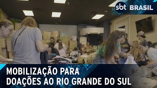 Brasileiros em Orlando se mobilizam para doações ao Rio Grande do Sul | SBT Brasil (09/05/24)